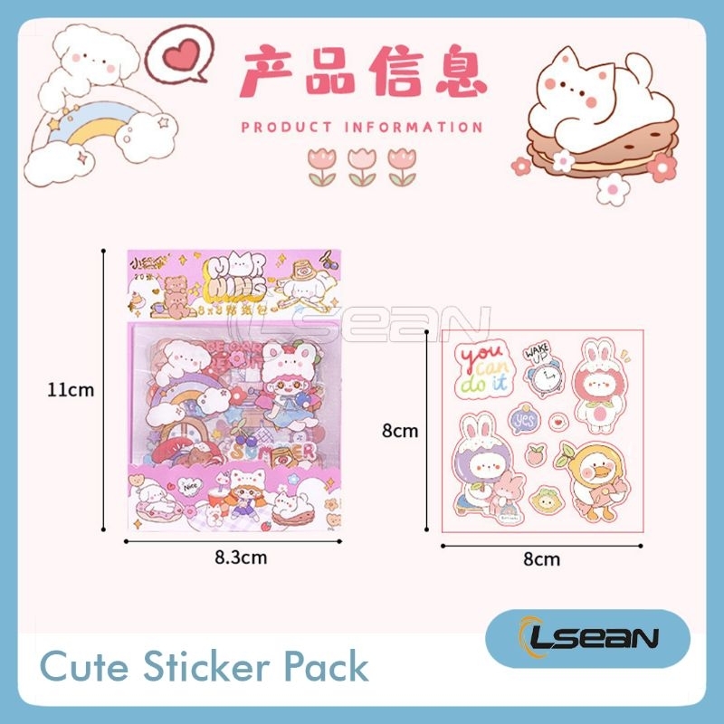 STIKER HIAS GIRL AND ANIME CUTE DECO PACK JOURNAL KOREA 2D WATERPROOF