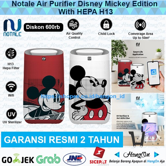 Notale Air Purifier Disney Mickey Edition With HEPA H13 UV Sterilizer