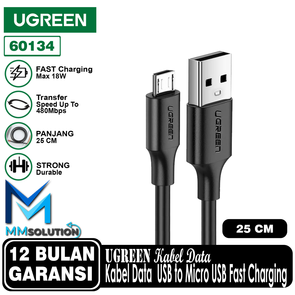 UGREEN Kabel Data Micro USB Fast Charging 2.4A QC 3.0 Premium Braided