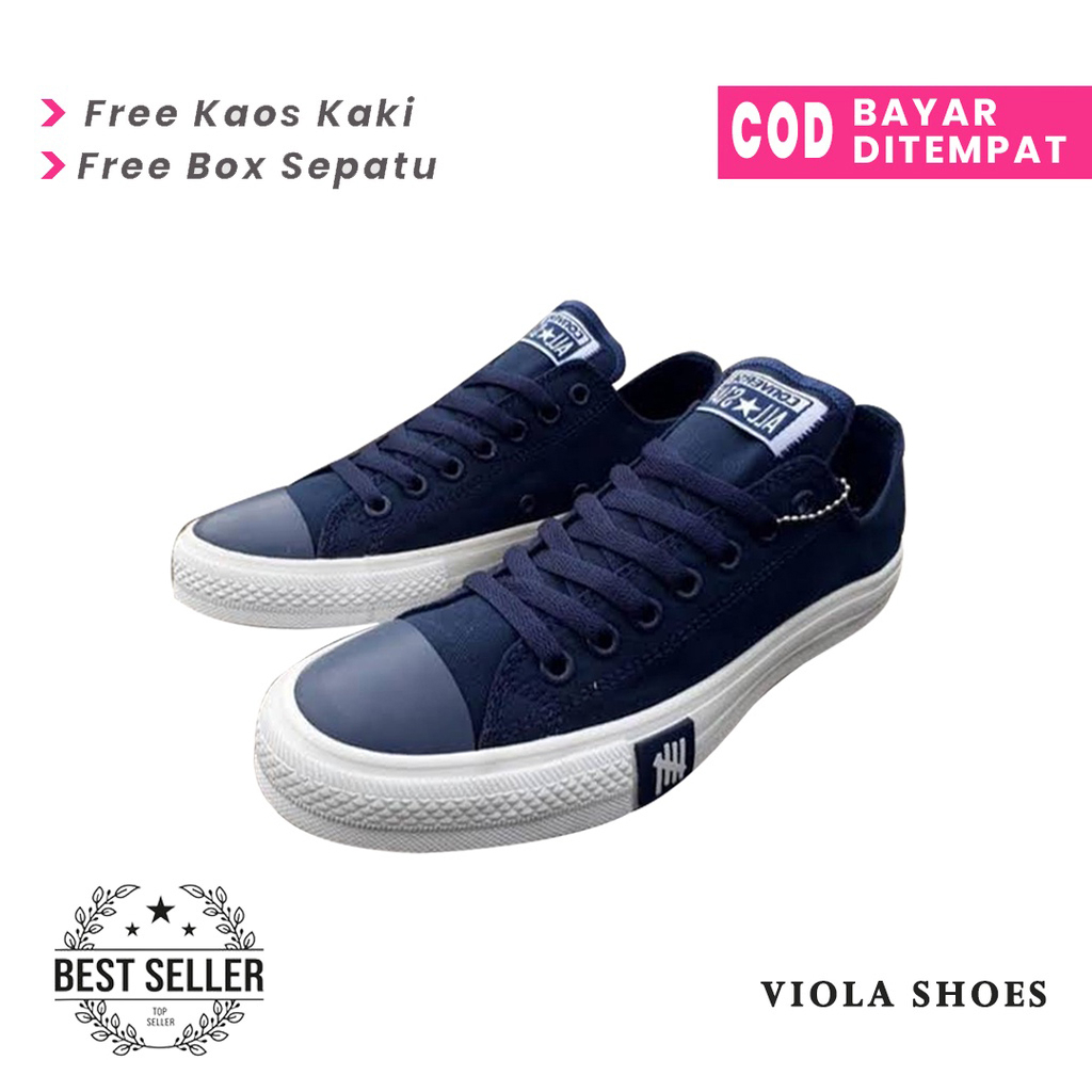 SEPATU PRIA CONVERSE ALL STAR PETIR NAVY BLUE Sepatu Allstar PROMO TERMURAH!! Wanita Sneakers