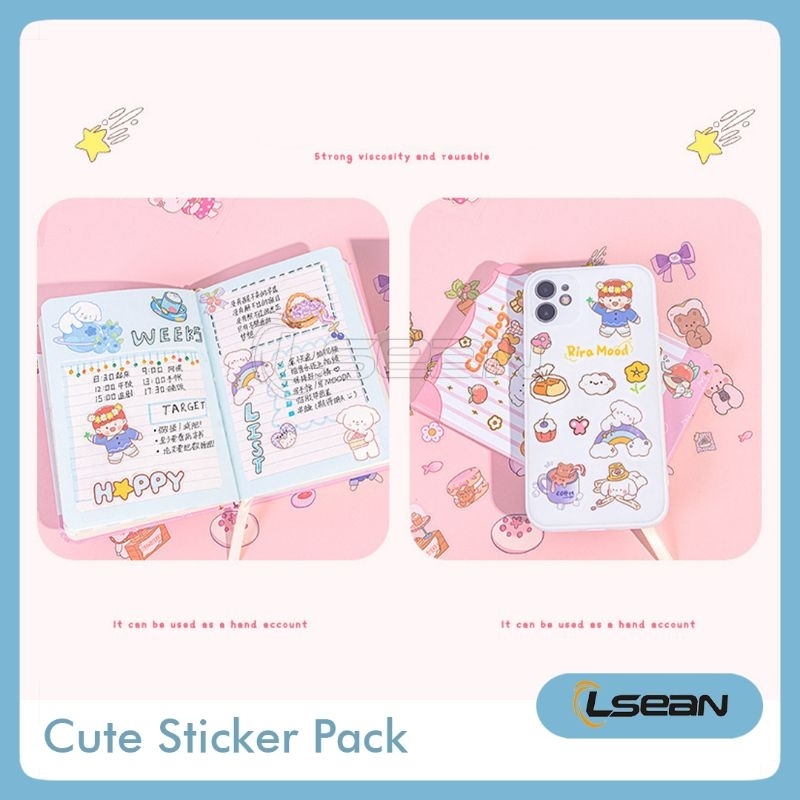 STIKER HIAS GIRL AND ANIME CUTE DECO PACK JOURNAL KOREA 2D WATERPROOF