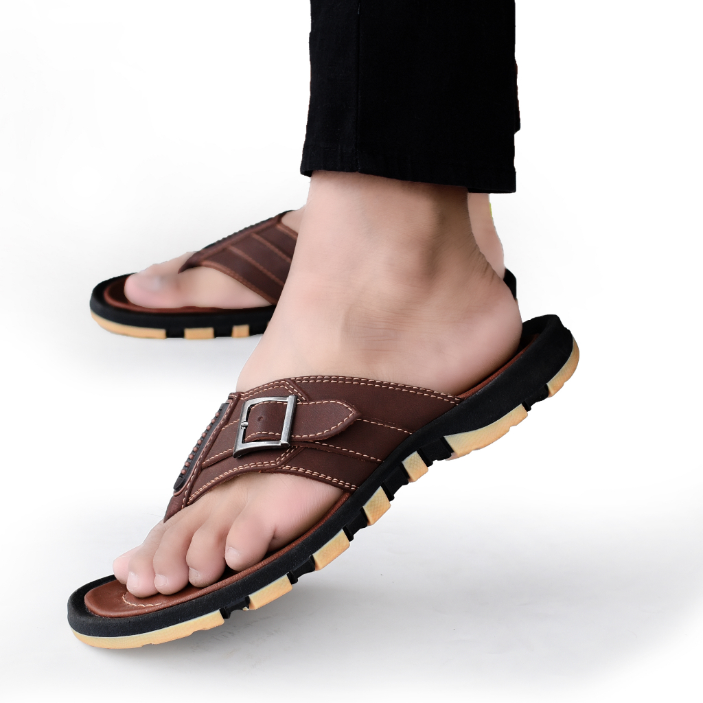 sandal kulit pria japit kasual davis sol  TPR anti slip original lokal jepit made in indonesia keren terbaru