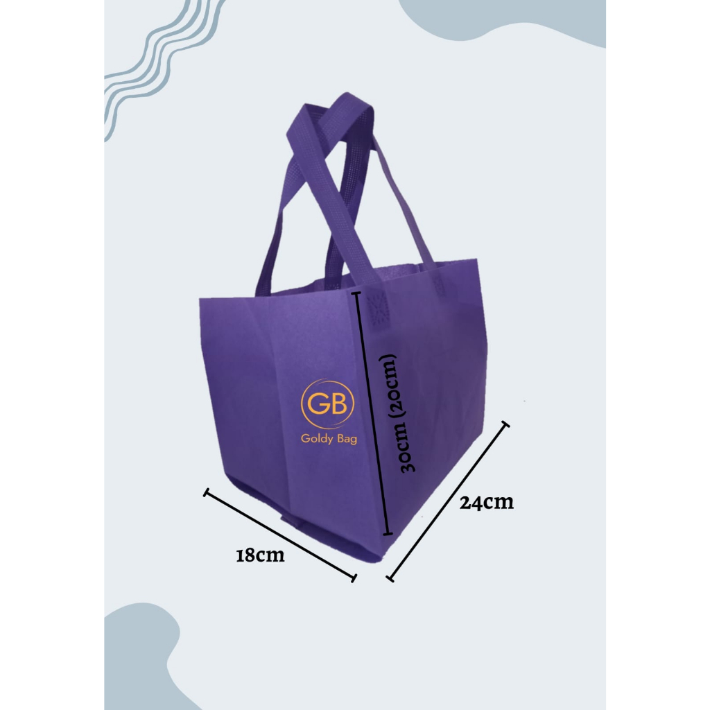 

tas kain spunbond dus 18x18 hampers goodie bag 24x30x18