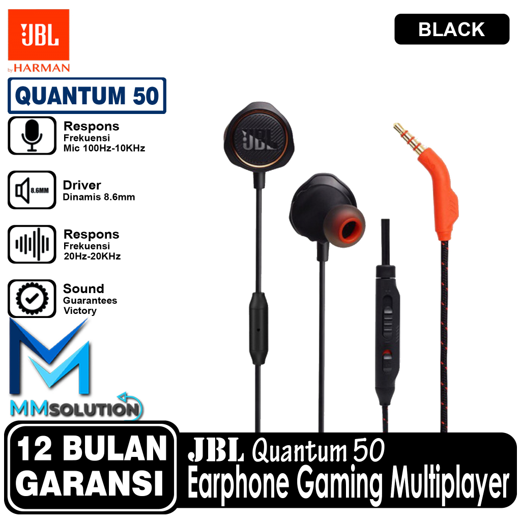 JBL Quantum 50 Wired In-Ear Headset Earphone Gaming Original