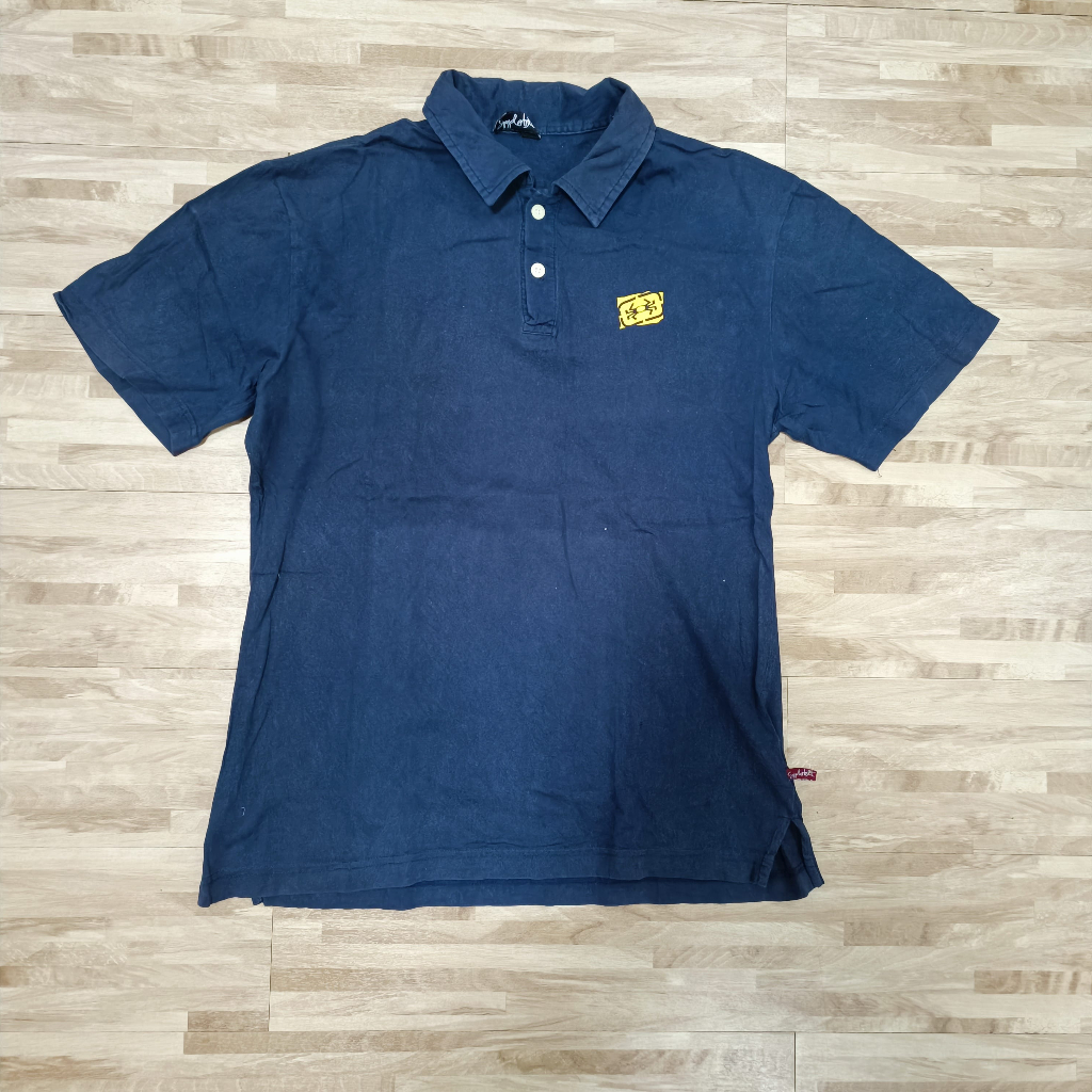 Kaos Polo Spyderbilt Shirt Planet Surf Navy Original Bekas L