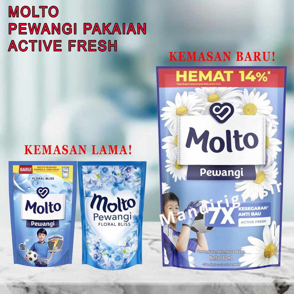 Molto * Pewangi Pakaian * Active Fresh * 780ml