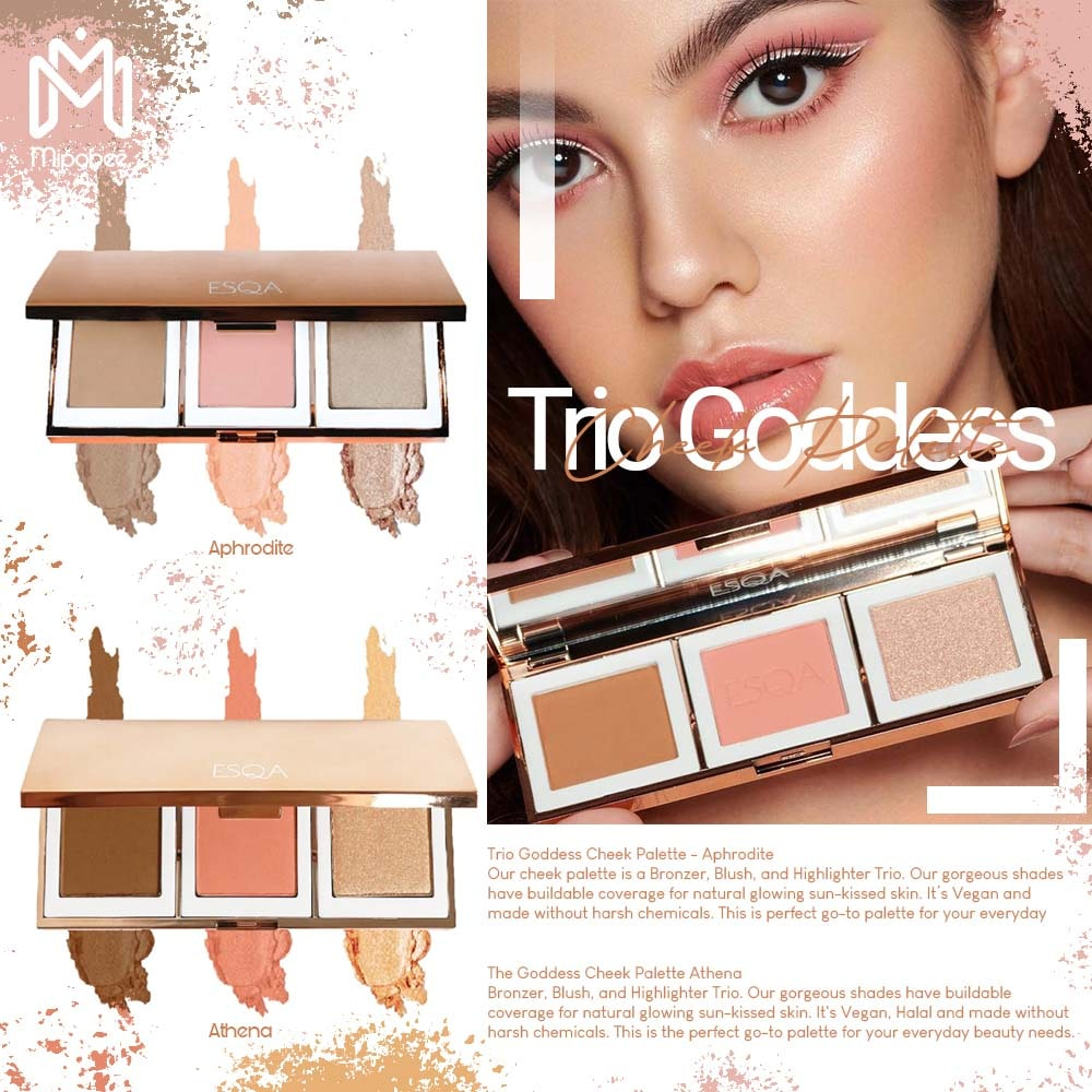 ESQA Trio Goddess Cheek Palette