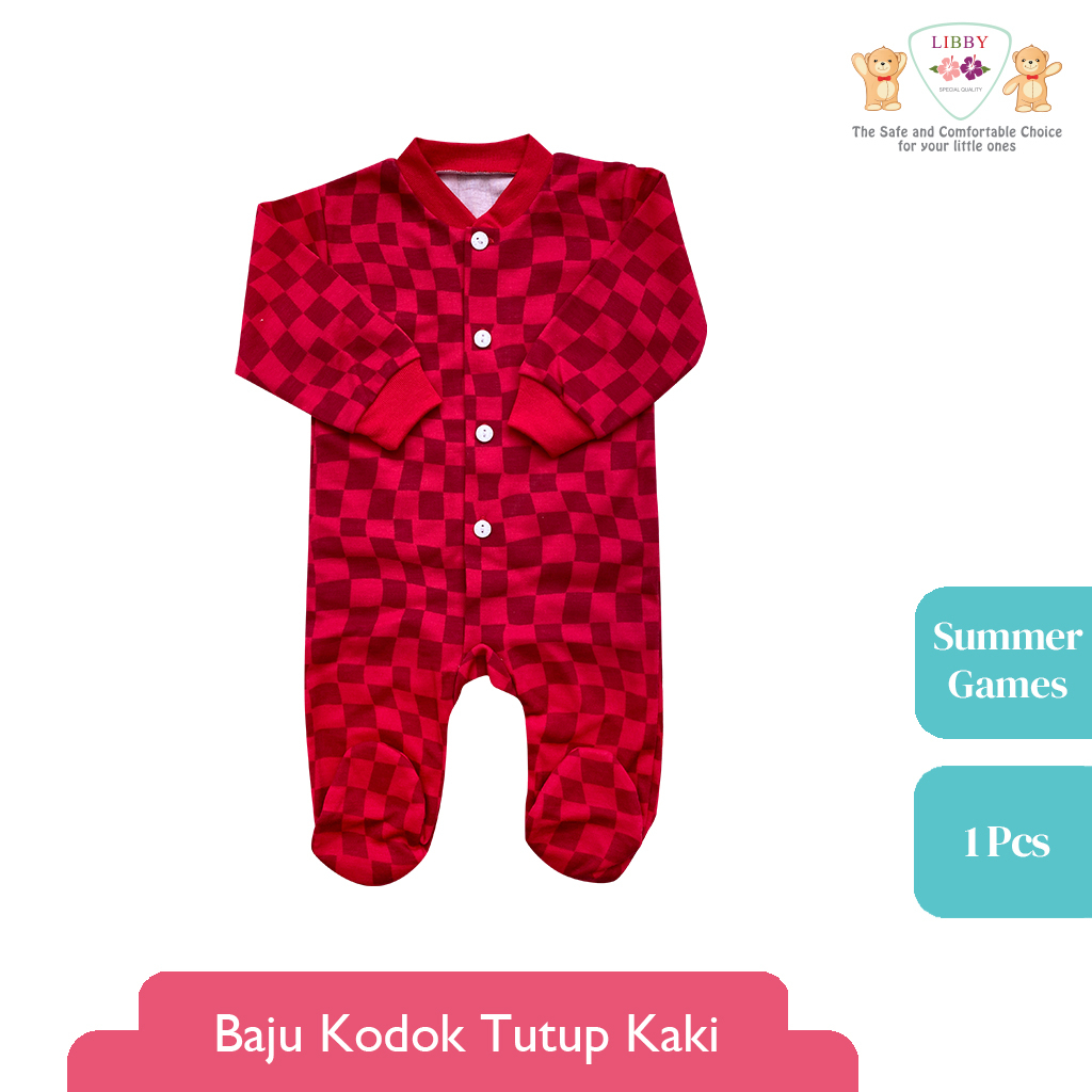 [Size Newborn NB] Libby Jumper Panjang Oblong Tutup Kaki