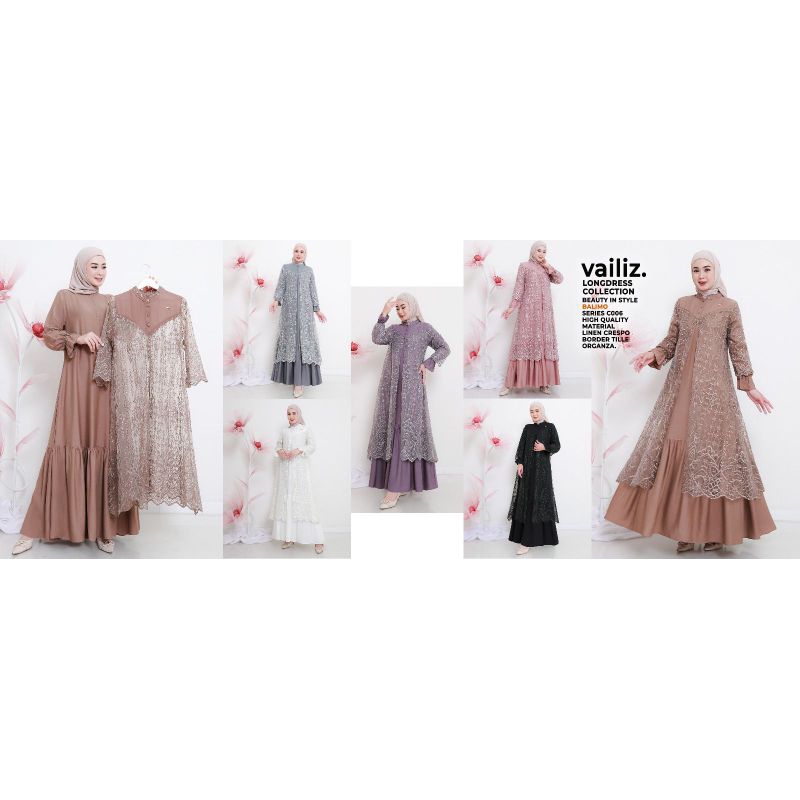 Gamis Wanita Terbaru Vailizz long Dress by Balimo