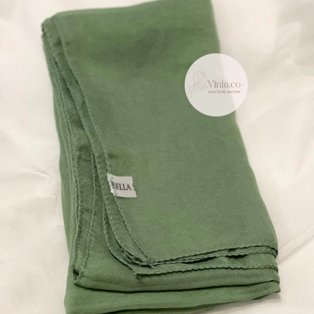 Bella Square Premium Anti Letoy|Hijab Segi Empat Polos|sage green