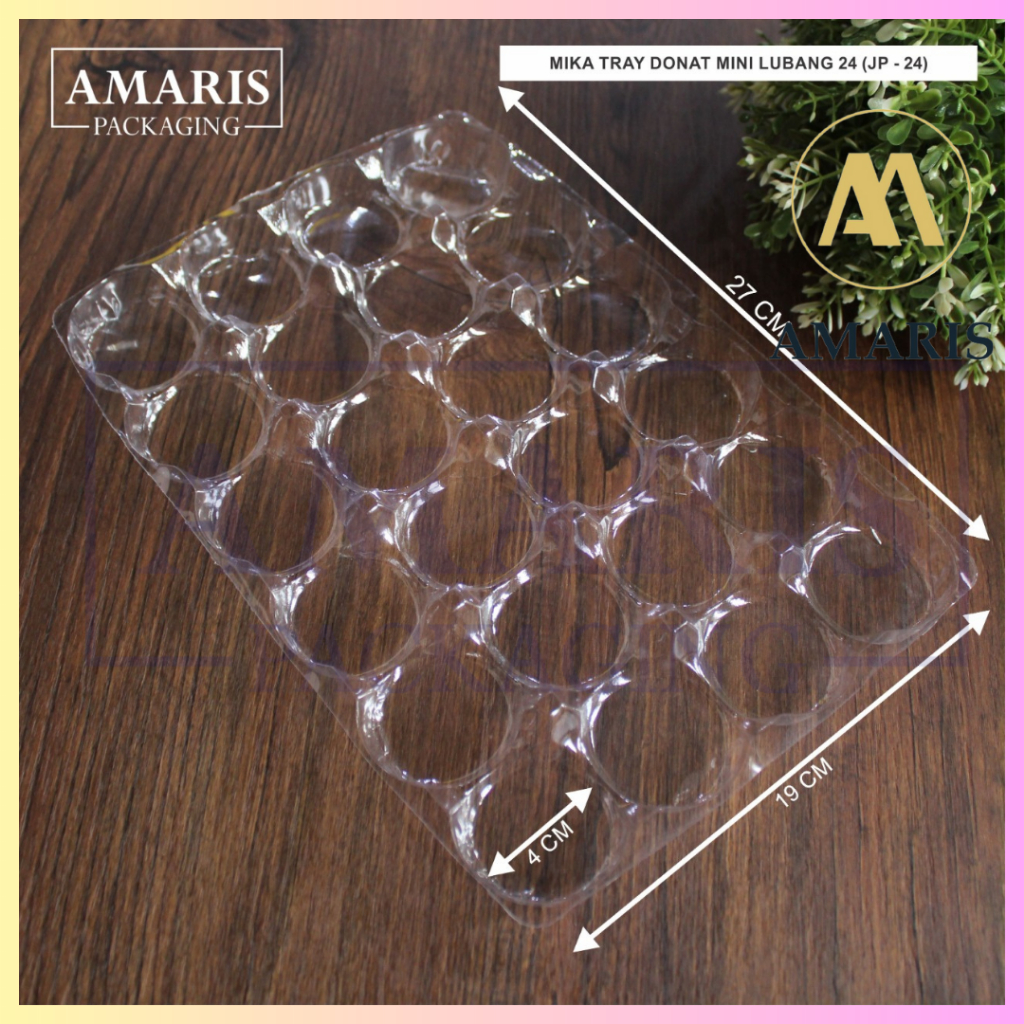 Mika Tray Donat Mini Lubang 24 isi 25 Pcs JP-24 RajaBox Packaging