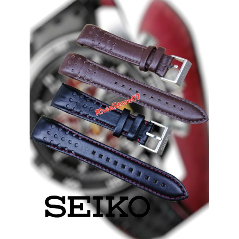 Strap Tali Jam Tangan Seiko Barcelona Barca Sportura Kulit Asli - Cokelat