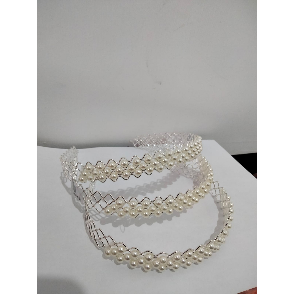 ❤ RATU ❤ Bando Impor Korea Mutiara Besi Kualitas Import