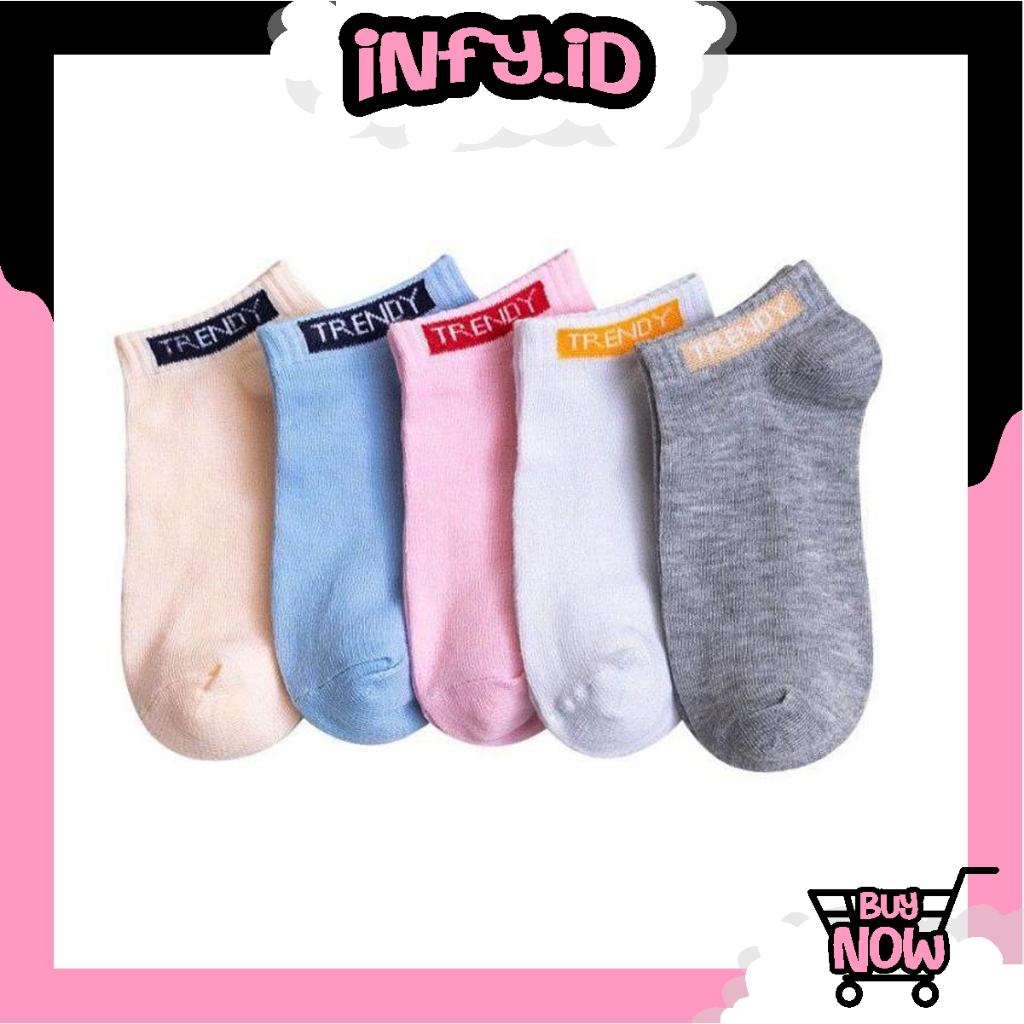 INFY - Kaos Kaki Motif Trendy Biru Lucu / Kaos Kaki Laki-Laki Perempuan KK122