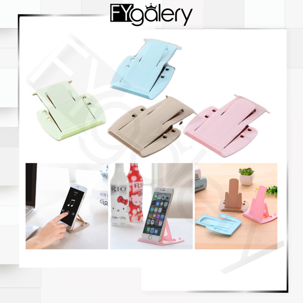 FYGALERY HL0043 Stand Penyangga HP Lipat Holder Mini Aksesoris Handphone Sandaran Plastik Murah