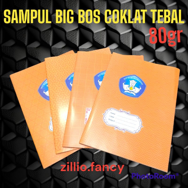 

(ISI 20 LEMBAR) Sampul Buku Kertas Boxi COKLAT / SAMPUL BUKU Big Boss Motif COKLAT -80gram