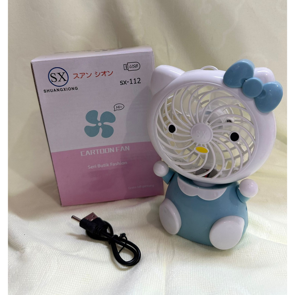 Kipas Mini SX-112 Mini Fan Portable  Hello Kitty