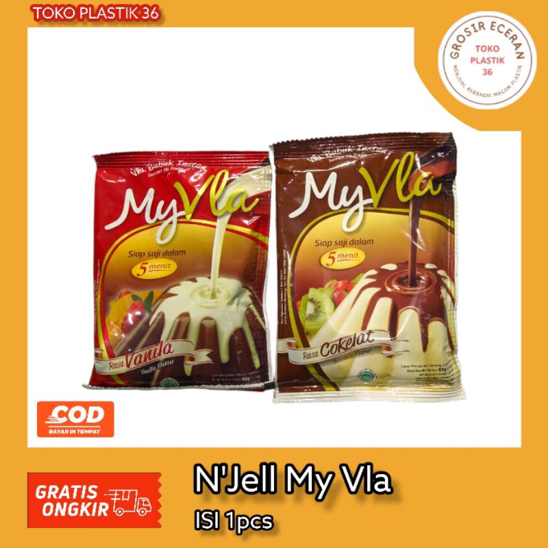 

TokoPlastik36 - Nutrijel MyVla - MyVla Bubuk Instan - 1 Sachet - 60-63 gram - MyVla Rasa Vanila - MyVla Rasa Cokelat