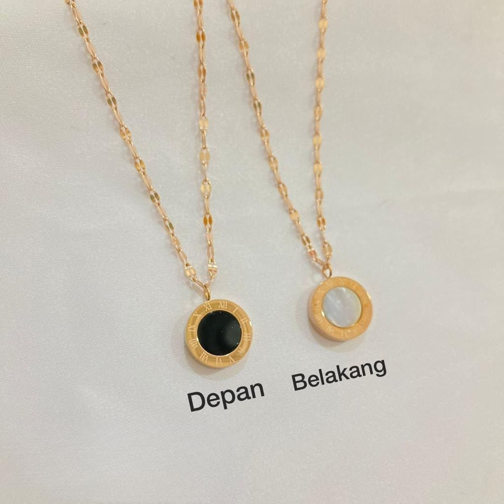 (Free Gift) Kalung Titanium Wanita Anti Karat Liontin Terbaru