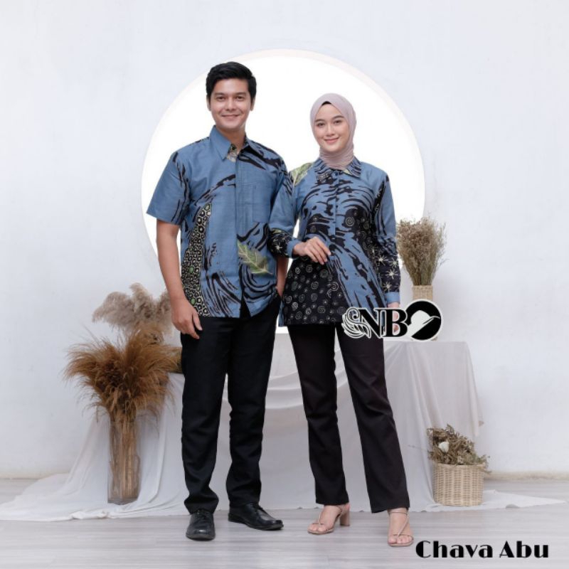 Atasan Batik Wanita Modern Kekinian Batik Couple Pasangan Blouse Hem Batik