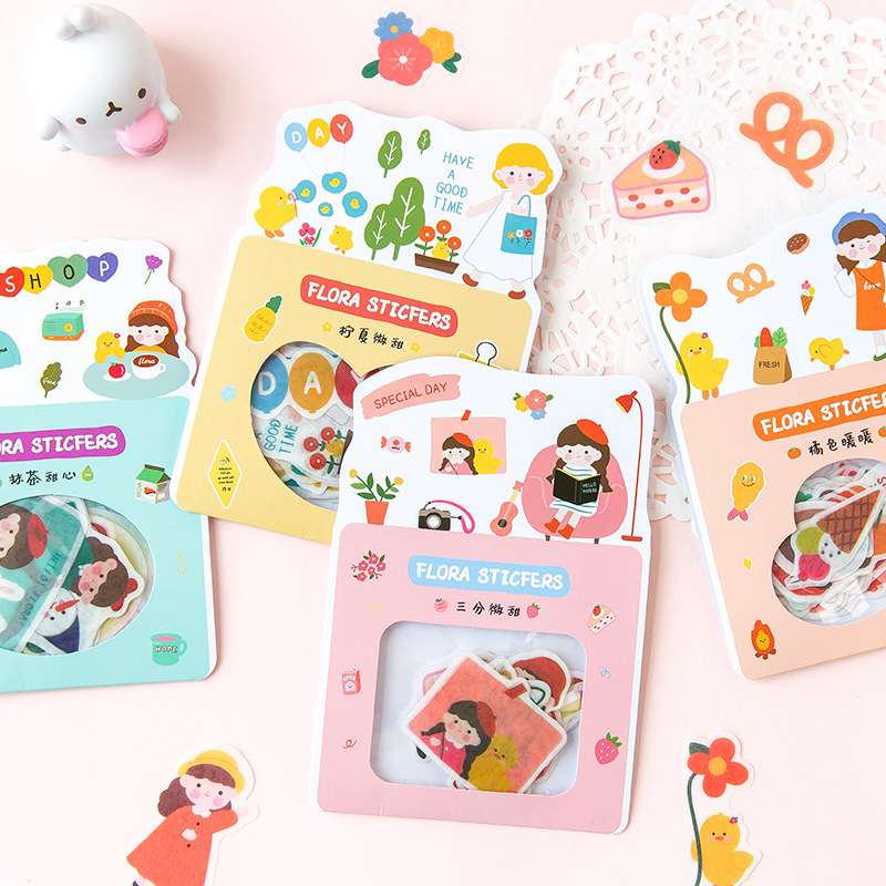 

Fresh and Cute Flora Flake Stickers Set