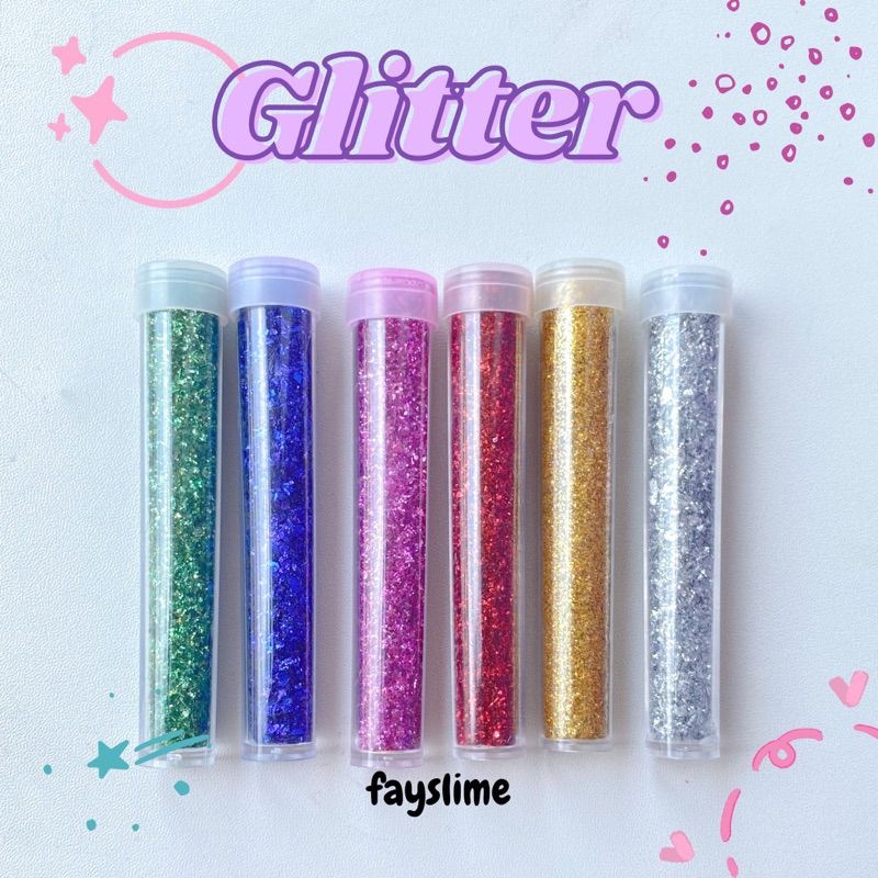 Glitter botol panjang | glitter sequin bintang