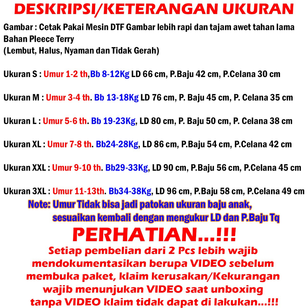 SETELAN ANAK PENDEK UNISEX CEWEK/COWOK BEAR BERUANG DIGITAL SABLON