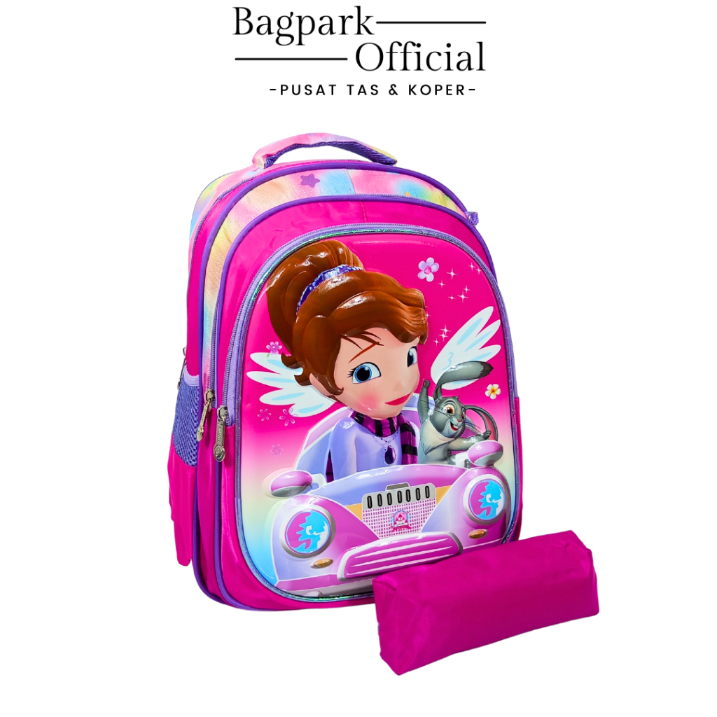 Tas Anak Sekolah Perempuan Import Embos Tas Anak Sekolah SD Gambar Frozen Unicorn Sofia Tas Anak Import Free Kotak Pensil