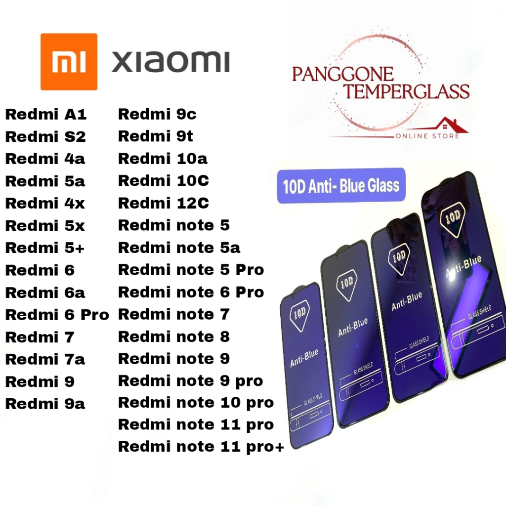 TEMPERGLASS/TG/ANTI-BLUE/RADIASI/XIAOMI