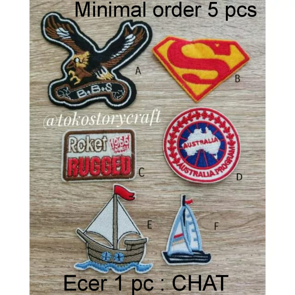 Iron Patch Symbol / Emblem Bordir Simbol