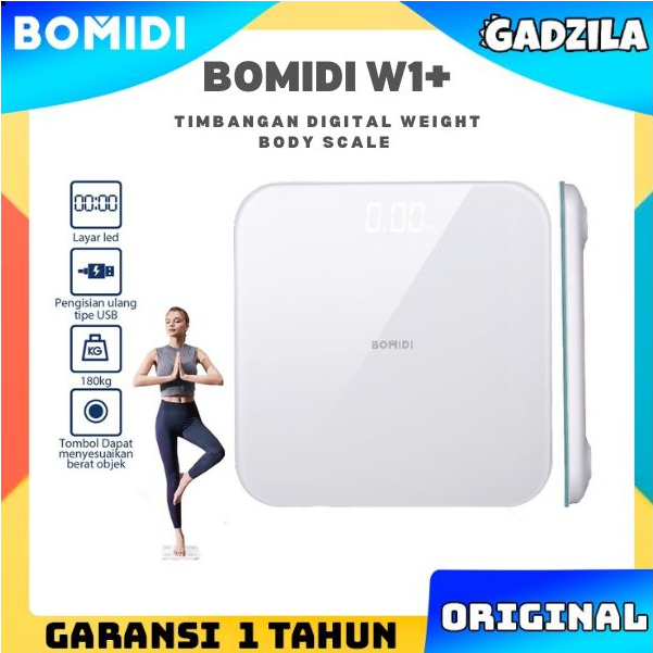 Bomidi W1+ Weight Scale 2 Smart Body Fat Scale LED Display Weight Timbangan Berat Badan Elektronik D