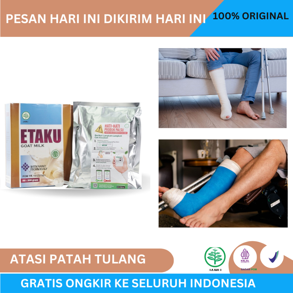 

Susu Tinggi Kalsium Untuk Patah Tulang , Tulang Retak , Tulang Bergeser , Radang Sendi Osteoporosis , Patah Tulang Rusuk , Keropos , Susu Penguat Tulang - Walatra Etaku Goat Milk