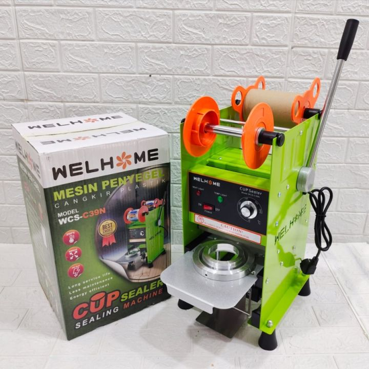 Mesin Cup Sealer/Mesin Cup Sealer WELHOME C-37 Press Plastik Gelas Sealing
