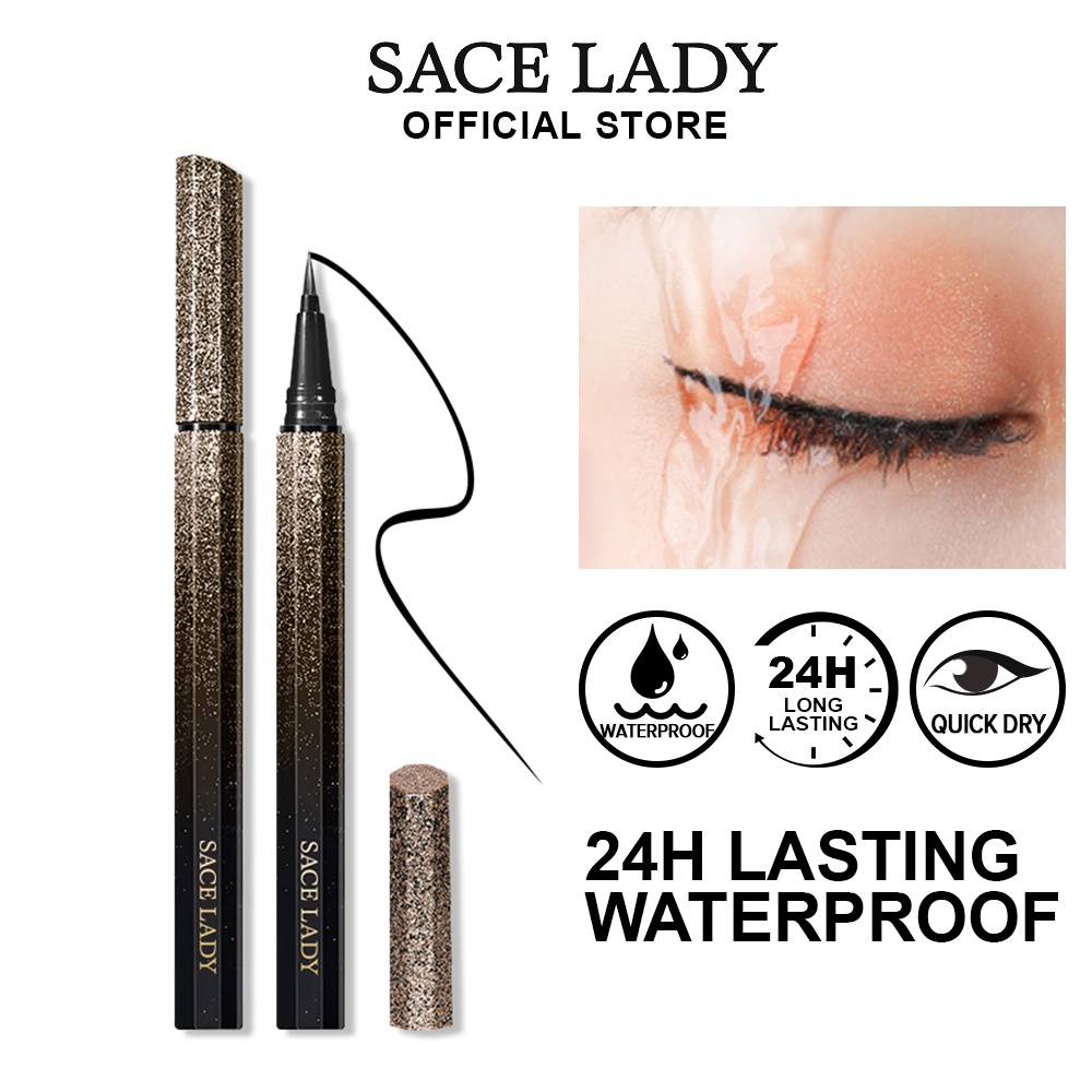 SACE LADY Eyeliner Tahan Air Long Lasting Smudge-proof Slim Tip Eye Makeup