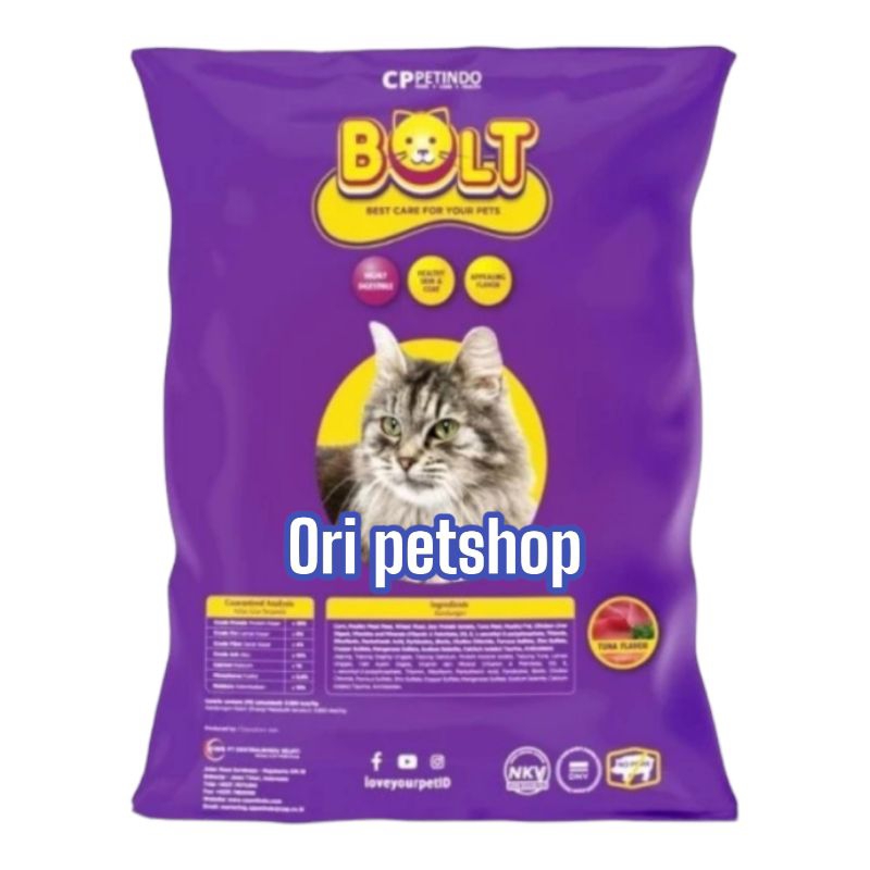 (8x) Bolt Cat Food 1kg Makanan Kucing Dewasa - Ikan