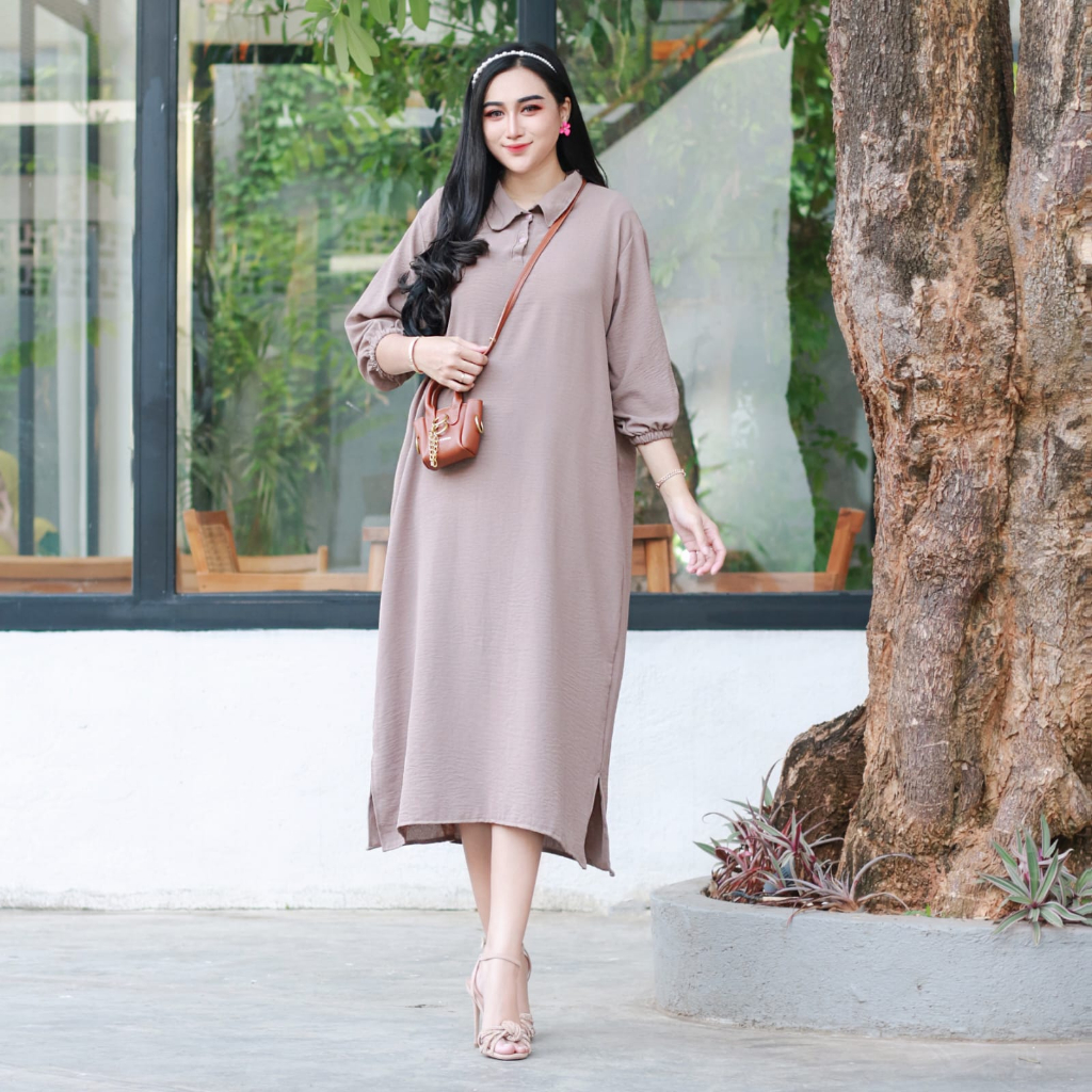 MARELA LONGDRESS | DRESS CRINKLE AIRFLOW