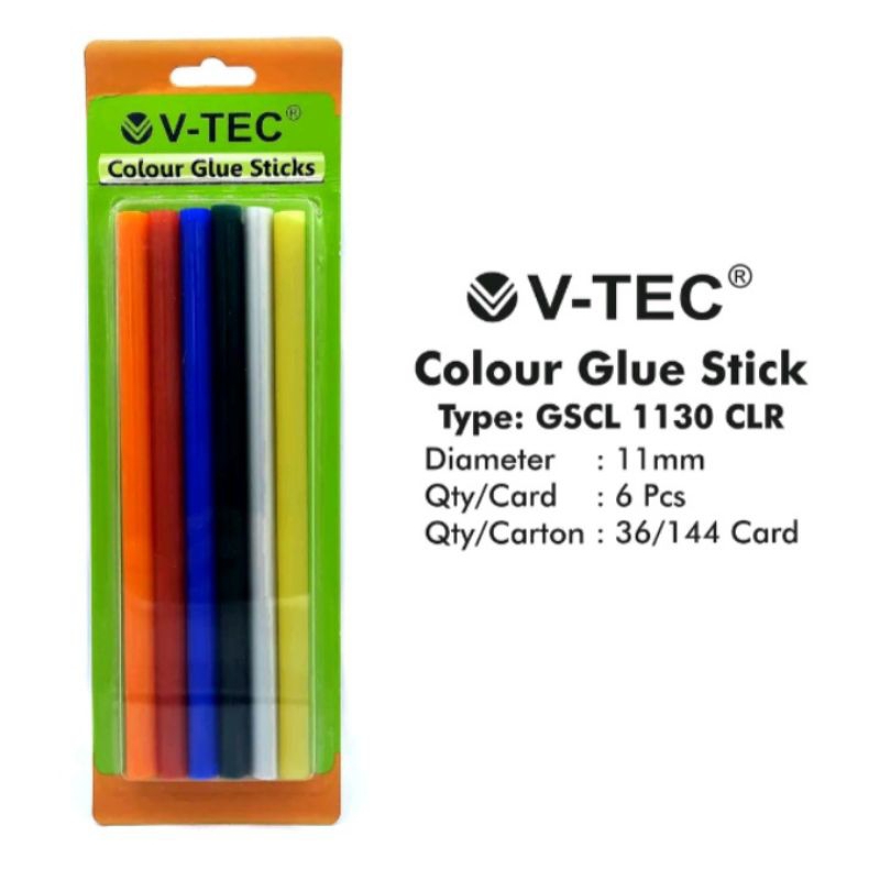 

Lem Tembak / Lem Bakar Warna Besar / V-Tec GLUE STICK TYPE GSCL 1130 CLR