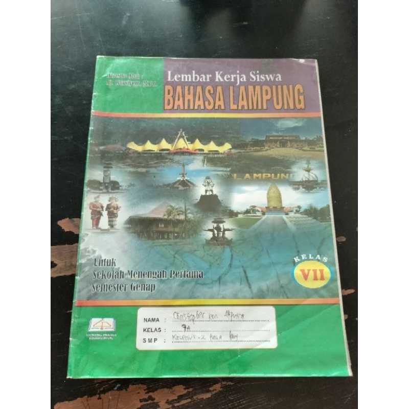 

Lembar Kerja Siswa Bahasa Lampung kls 7, 8, 9