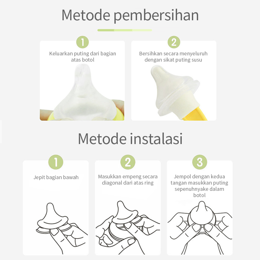 Mumystation 5cm Dot Nipple Peristaltic Leher lebar/ empeng bayi