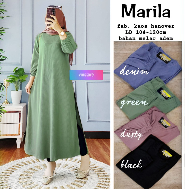 VINSSTORE - MARILA TUNIK [COD] TUNIK JUMBO-TUNIK PANJANG-KAOS TUNIK-FASHION WANITA-TUNIK PREMIUM