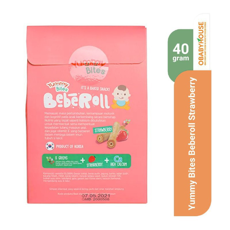 Yummy Bites Beberoll Strawberry 40 gr