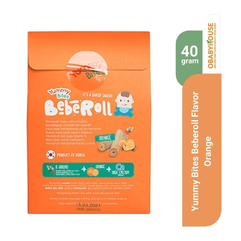 Yummy Bites Beberoll Flavor Orange 40 gr