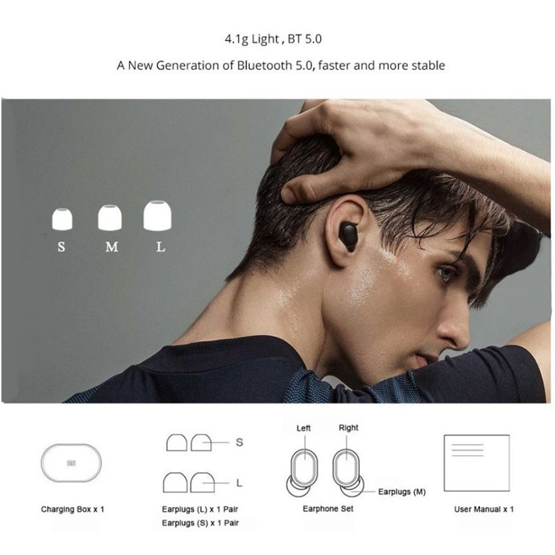 HEADSET BLUETOOTH XIAO/MI RED/MI AIRDOTS PRO 2 MERAH TWS WIRELESS XIAOMI REDMI AIRDOTS EARBUDS 5.0