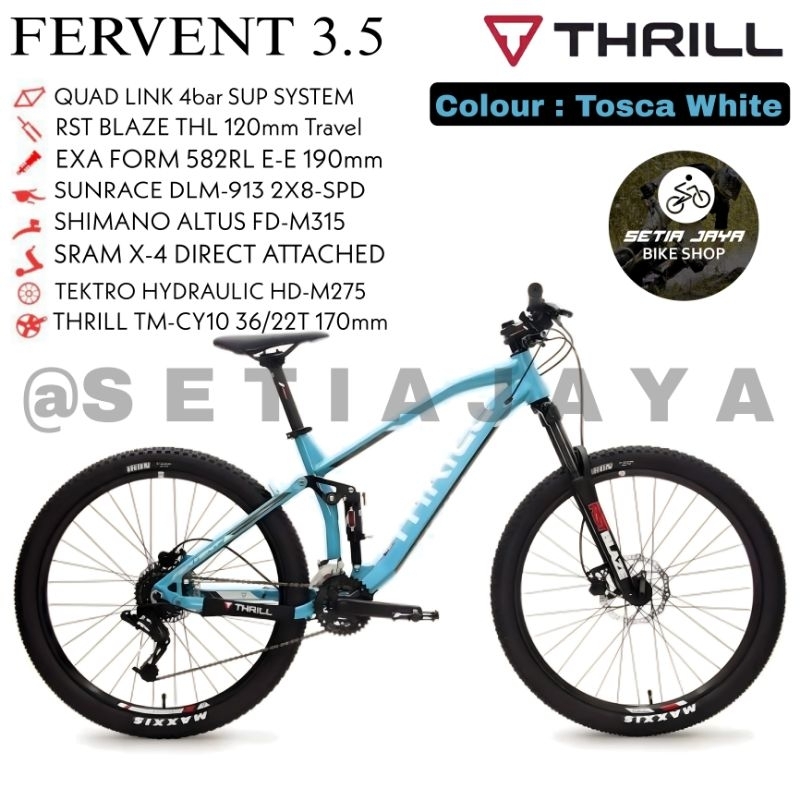 Sepeda Gunung MTB 27.5 Inch THRILL FERVENT 3.5 Alloy 2x8 Speed HD New