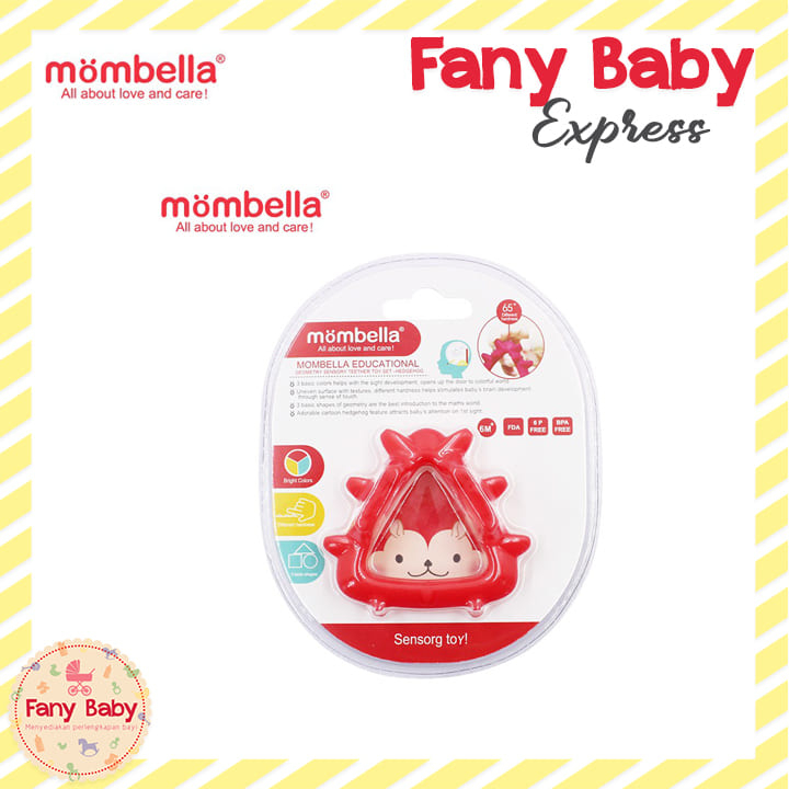 MOMBELLA EDUCATIONAL GEOMETRY SENSORY TEETHER TOY - HEDGEHOG