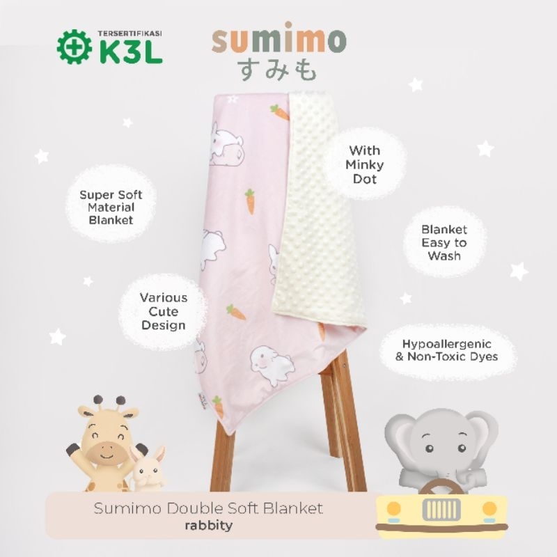 Sumimo Double Soft Newborn Blanket (Motif Random) - Selimut Bayi