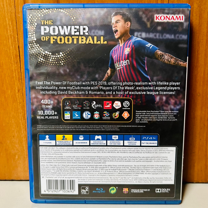 Pes 2019 Ps4 Kaset Pro Evolution Soccer 2019 Playstation PS 4 5 Pes2019 CD BD Games Game Sepak Bola Football E footbal sepakbola pes2021 pes19 ps4 19 2021 2022 option file patch terbaru original asli ori futbol fifa 23 fifa23 messi konami ps5 Efootball