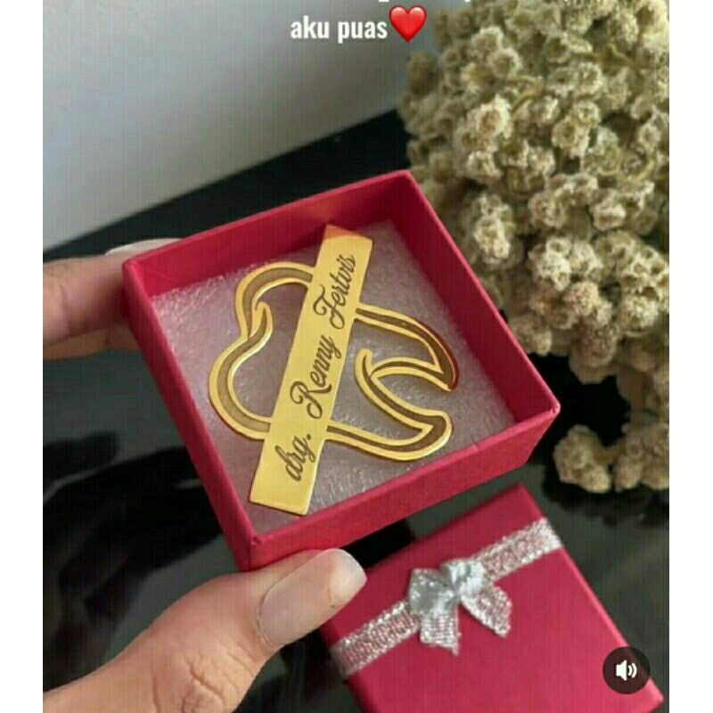 Bros Dokter gigi nama custom / Bros model gigi / Bros nama / pin anti karat