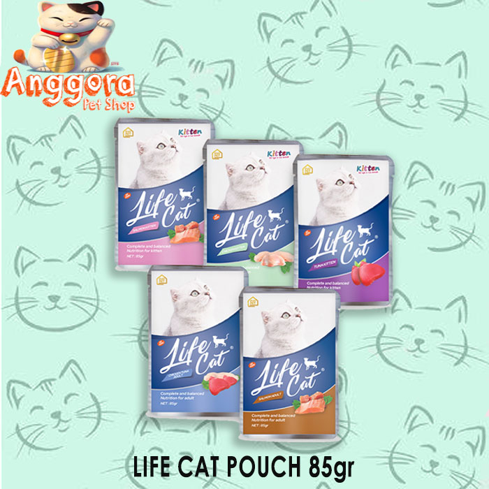 Makanan Kucing basah murah Life Cat pouch 85gr All Varian