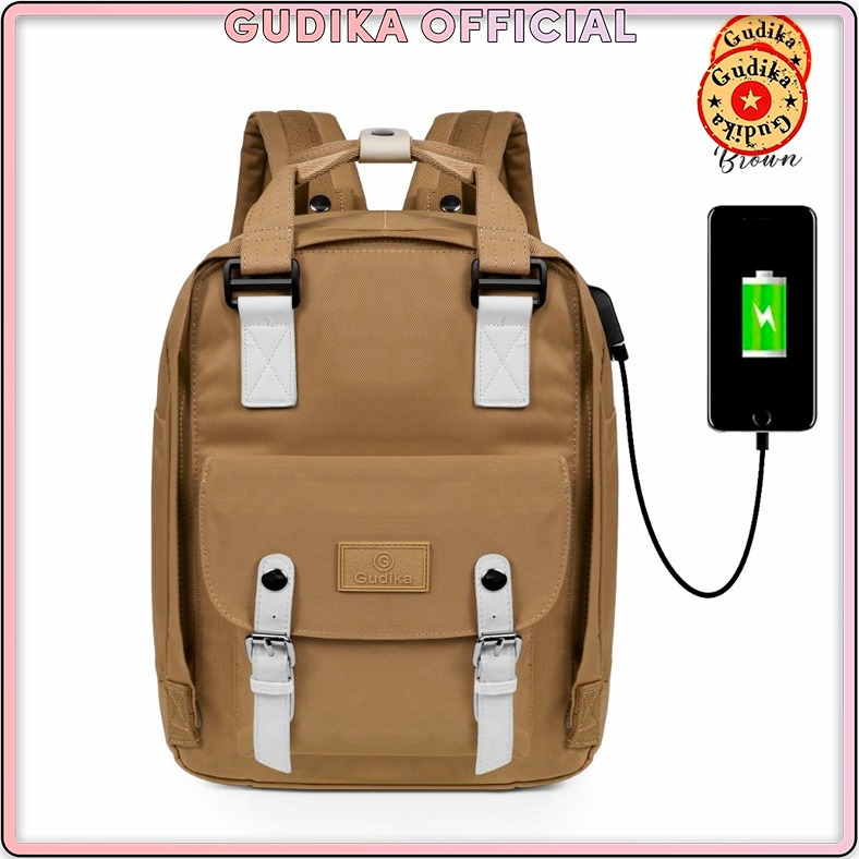 GUDIKA Dougnut 5316 - Backpack Waterproof Wanita Tas Ransel Laptop Anti Air Import Original | Ransel Cewek | Ransel Perempuan | Tas Wanita